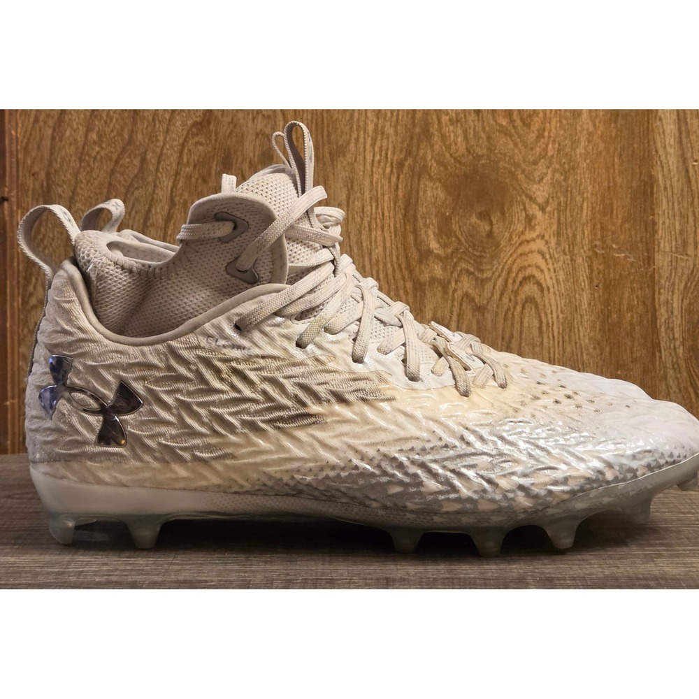 Under‎ Armour Spotlight Clone 3.0 Football Cleats Men's Size 12 White